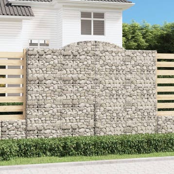 vidaXL Schanskorf gewelfd 300x50x220/240 cm gegalvaniseerd, 100 cm of meer, Verzenden, Nieuw, Metaal
