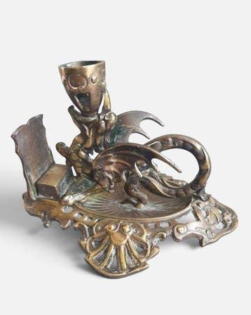 Kandelaar - Brons - H : 12 cm