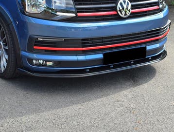Voorspoiler VW Transporter T6 2015-2019 | glans zwart
