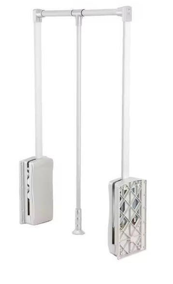 Uittrekbare kledingroede 51–66 cm – garderobelift zilver, Verzenden, Nieuw