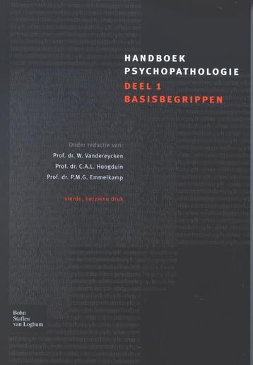 Handboek Psychopathologie 1 Basisbegrippen dru 9789031353095, Verzenden, Zo goed als nieuw
