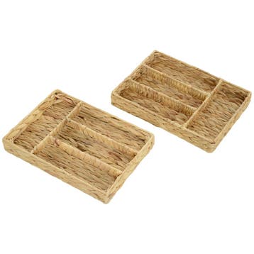TRUUSK Set van 2 Opbergmanden - Gevlochten Manden van Waterh, Verzenden, Nieuw