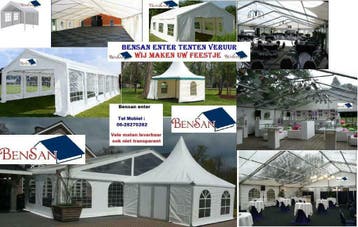 partytenten pe pvc gratis bezorgt en afgehaald bensan enter, Zo goed als nieuw, Overige
