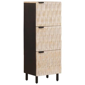 vidaXL Hoge kast Witte Was Afwerking 40 x 33 x 110 cm, Verzenden, Nieuw