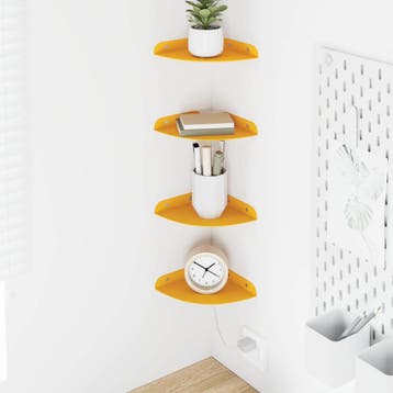 vidaXL Drijvende plank met plank 4 pcs Mosterdgeel 15 x 15 x, Verzenden, Nieuw
