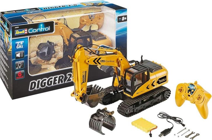 RC Graafmachine Revell | Metalen schep | Retourdeal 41%, Hobby en Vrije tijd, Modelbouw | Radiografisch | Auto's, Elektro, Schaal 1:16