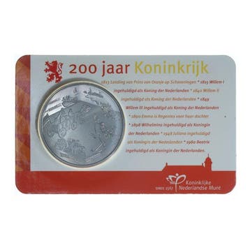 Nederland. Penning in Coincard 2013 200 jaar Koninkrijk