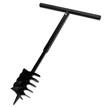 vidaXL Grondboor met handvat en schroefkop 180 mm (zwart), Verzenden, Nieuw