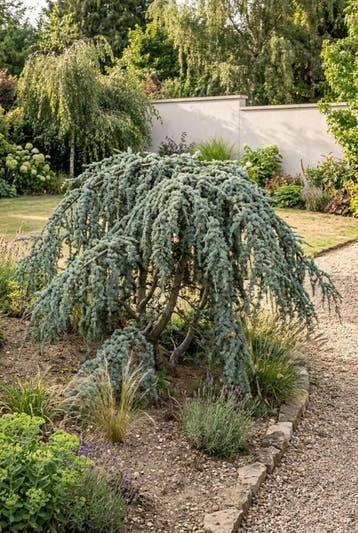 Cedrus libani Glauca Pendula Struik, Tuin en Terras