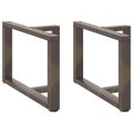 vidaXL Salontafelpoten 2 st T-vormig 60x25x(42-43) cm staal, Verzenden, Nieuw