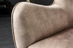 Design XL fauteuil AMSTERDAM champagne fluweel zwart metalen, Ophalen of Verzenden, Nieuw