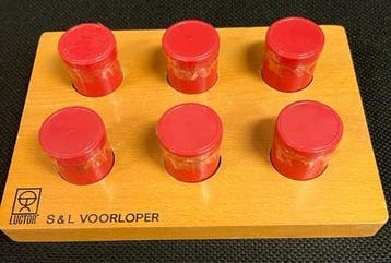 Schudkokers rood 6 stuks (Luctor), Verzenden, Nieuw