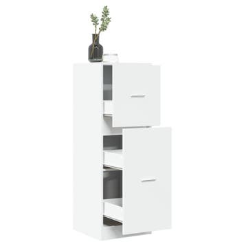vidaXL Apothekerskast 40x41x118 cm bewerkt hout wit, Huis en Inrichting, Verzenden, Nieuw