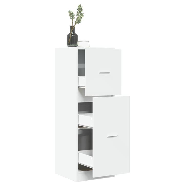vidaXL Apothekerskast 40x41x118 cm bewerkt hout wit, Huis en Inrichting, Kasten | Overige, Nieuw, Verzenden