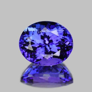 1 pcs Violet, Blauw Tanzaniet - 12.24 ct - Gemological, Sieraden, Tassen en Uiterlijk, Nieuw