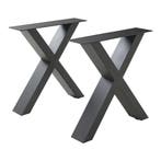 Stalen onderstel Maribo set van 2 tafelpoot 42x40 cm zwart [, Verzenden, Nieuw