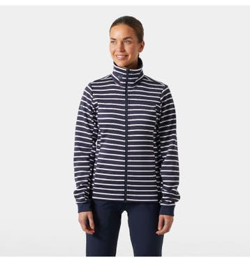 Helly Hansen Crew Fleece Jacket | Dames | Navy / Wit Gestree, Ophalen of Verzenden, Nieuw