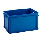 Stapelbak, 600x400x320 mm, euronorm, blauw pp, nieuw, Ophalen of Verzenden