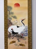 Prachtige langlevendheid geluksbrengend schilderij met witte