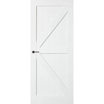 Skantrae SKS2511 Barndeur  93x231,5 (Wit, Stomp, Paneeldeur), Doe-het-zelf en Verbouw, Deuren en Horren, 80 tot 100 cm, 215 cm of meer