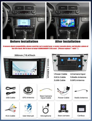 Carplay Scherm - Android & Apple - Touchscreen - Navigatiesy, Verzenden, Zo goed als nieuw