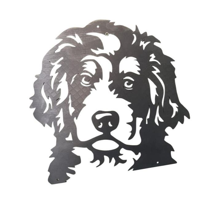 Wanddecoratie Bernerdoodle 31x30cm, Tuin en Terras, Tuinwanddecoratie, Verzenden