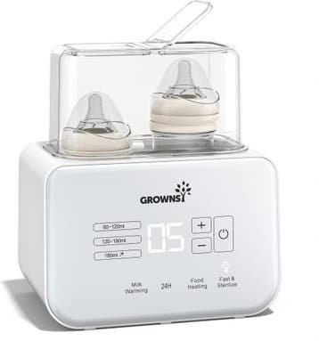 Grownsy Dubbele Flessenwarmer - Retoerdeal 55% korting, Ophalen of Verzenden, Zo goed als nieuw, Flessen- of potjesverwarmer