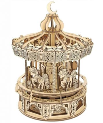 PlayfulMario Carrousel met muziek Houten Modelbouwset 274..., Verzenden, Nieuw