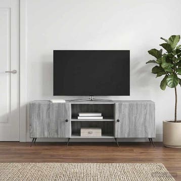 vidaXL TV-kast 150 x 31 x 50 cm Grijs sonoma Bewerkt hout, Minder dan 50 cm, Verzenden, Nieuw, Minder dan 100 cm