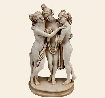 Beeld, Statua, Le tre grazie - 25 cm - Marmo - 25 cm -
