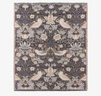 Plaid Jacquard “Strawberry Thief Biscotto” – met franje -