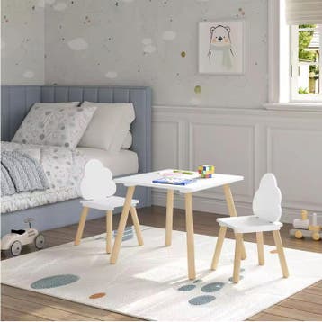 Kinder Speeltafel met 2 Stoelen Hout met Rugleuning, Verzenden, Nieuw