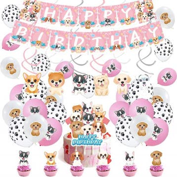 Honden party decoratie set Sweet Dogs 50-delig, Dieren en Toebehoren, Verzenden, Nieuw