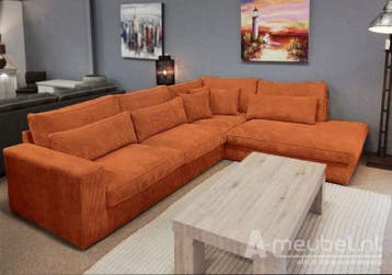 Hoekbank Ijsselstein - hoekbanken - Cognac, Huis en Inrichting, Banken | Bankstellen, Nieuw, Stof