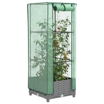 vidaXL Plantenbak verhoogd met kashoes 40x40x123 cm, Verzenden, Nieuw, Kunststof