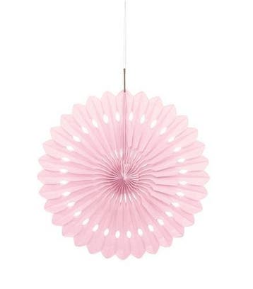 Deco Waaier Zachtroze (40cm), Ophalen of Verzenden, Nieuw