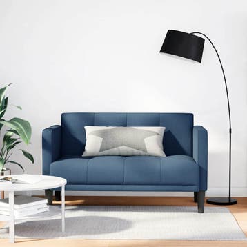 vidaXL Loveseat bank blauw 111 cm stof, Huis en Inrichting, Banken | Bankstellen, Verzenden, Nieuw, Stof