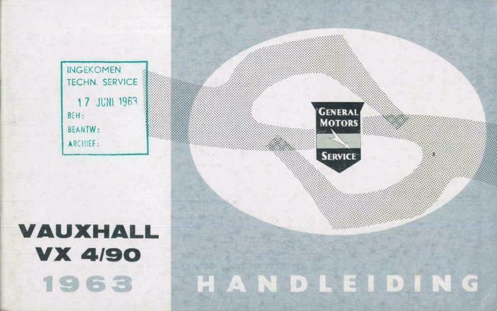 1963 Vauxhall VX 4/90 Handleiding, Auto diversen, Handleidingen en Instructieboekjes, Verzenden