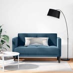 vidaXL Loveseat bank blauw 111 cm fluweel, Huis en Inrichting, Verzenden, Nieuw, Stof