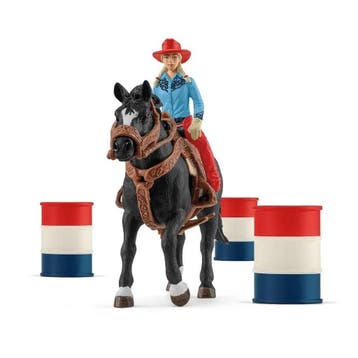 schleich Cowgirl Barrel Racing Fun (Speelgoed), Verzenden, Nieuw