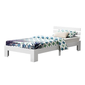 Houten bed Nivala grenen met bedbodem 120x200 cm wit, Verzenden, Nieuw