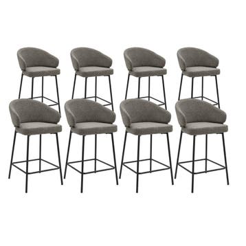 DS4U - Sofia barkruk 65 cm - Set van 8 - Taupe met zwarte, Ophalen of Verzenden, Nieuw