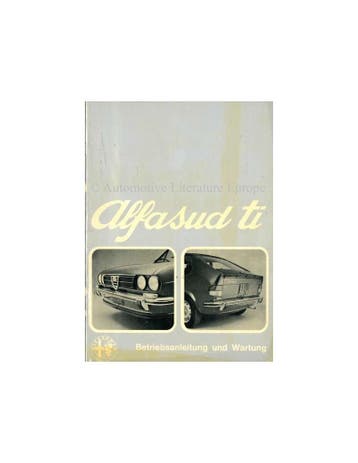1974 ALFA ROMEO ALFASUD TI INSTRUCTIEBOEKJE DUITS, Auto diversen
