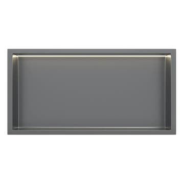 Gun Metal RVS Inbouwnis 30x60x10cm met LED verlichting, Verzenden, Nieuw