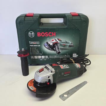 Bosch Haakse slijper PWS 850-125 850W 125 mm Compleet |, Doe-het-zelf en Verbouw, Gereedschap | Slijpmachines, Ophalen of Verzenden