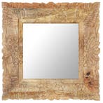vidaXL Spiegel 50x50 cm massief mangohout, Huis en Inrichting, Woonaccessoires | Spiegels, Verzenden, Nieuw