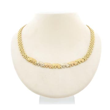 Gouden Bismarck schakelketting met olifanten, Ophalen of Verzenden, Gebruikt, Goud, Goud
