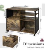 Verrijdbare Archiefkast met Laden – Industriële Printertafel, Verzenden, Nieuw in verpakking