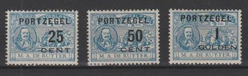 Postzegels Nederland 1907 M.A. de Ruyter Port P41-P43 (125), Verzenden, T/m 1940, Postfris