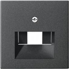 Gira Afdekplaat RJ45 / RJ11 enkel en dubbel antraciet 027028, Nieuw, Stopcontact